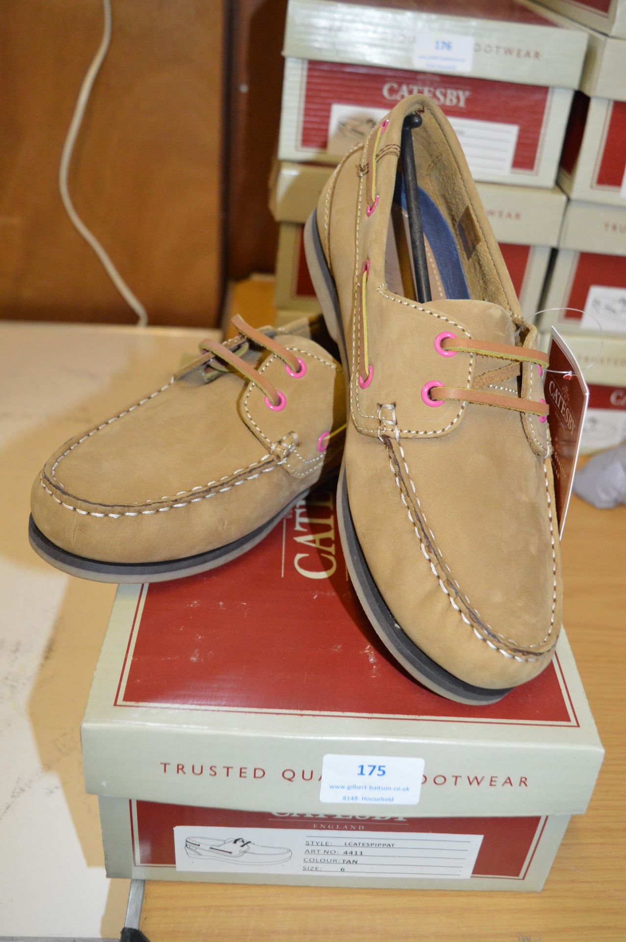 Catesby Ladies Deck Shoes (Tan) Size: 6