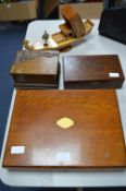 Vintage Wooden Boxes, Cutlery Canteen, etc.