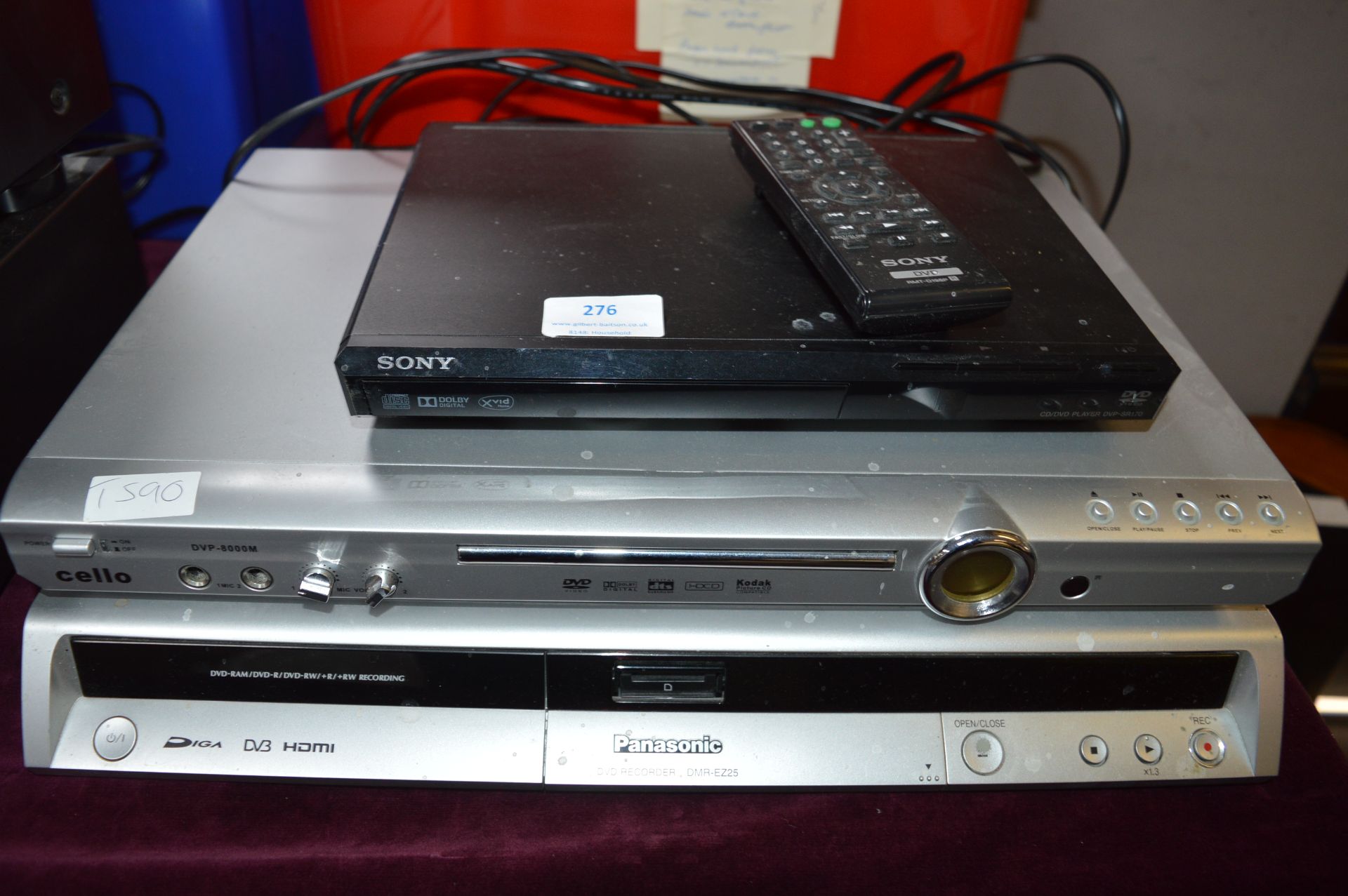 Sony, Panasonic and Cello DVD Players