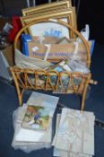 Ceramic Tiles, Bamboo Magazine Rack and Contents
