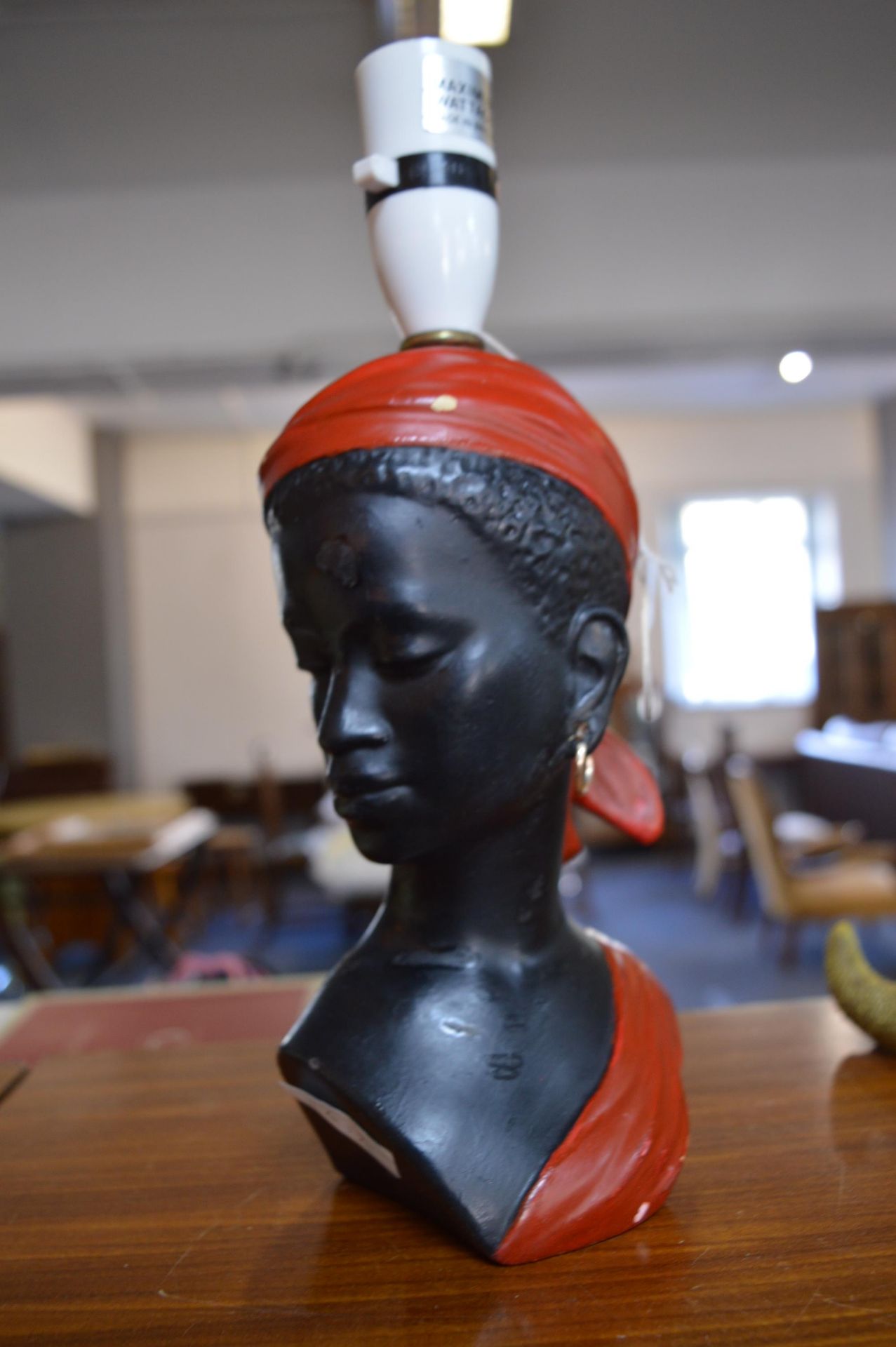 African Girl Lamp Base