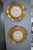 Pair of Ornate Gilt Classical Style Wall Decoratio