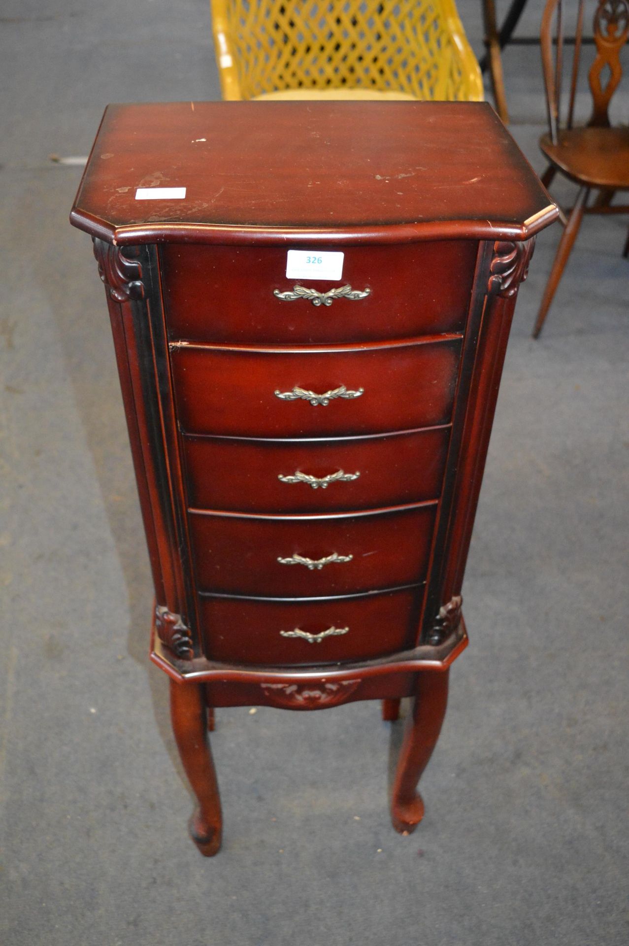 Mahogany Jewellery Cabinet on Stand - Image 2 of 2