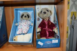 Two Meerkat Soft Toys - Alexander and Oleg