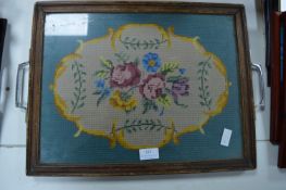Vintage Embroidered Tray