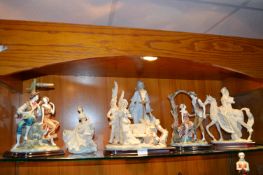 Five Leonardo Collection Figurines plus One Other