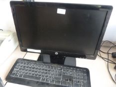 *HP 2011X Computer Monitor and a Keyboard