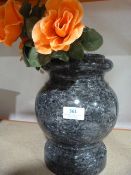 *Marble Vase/Urn with Imitation Flowers