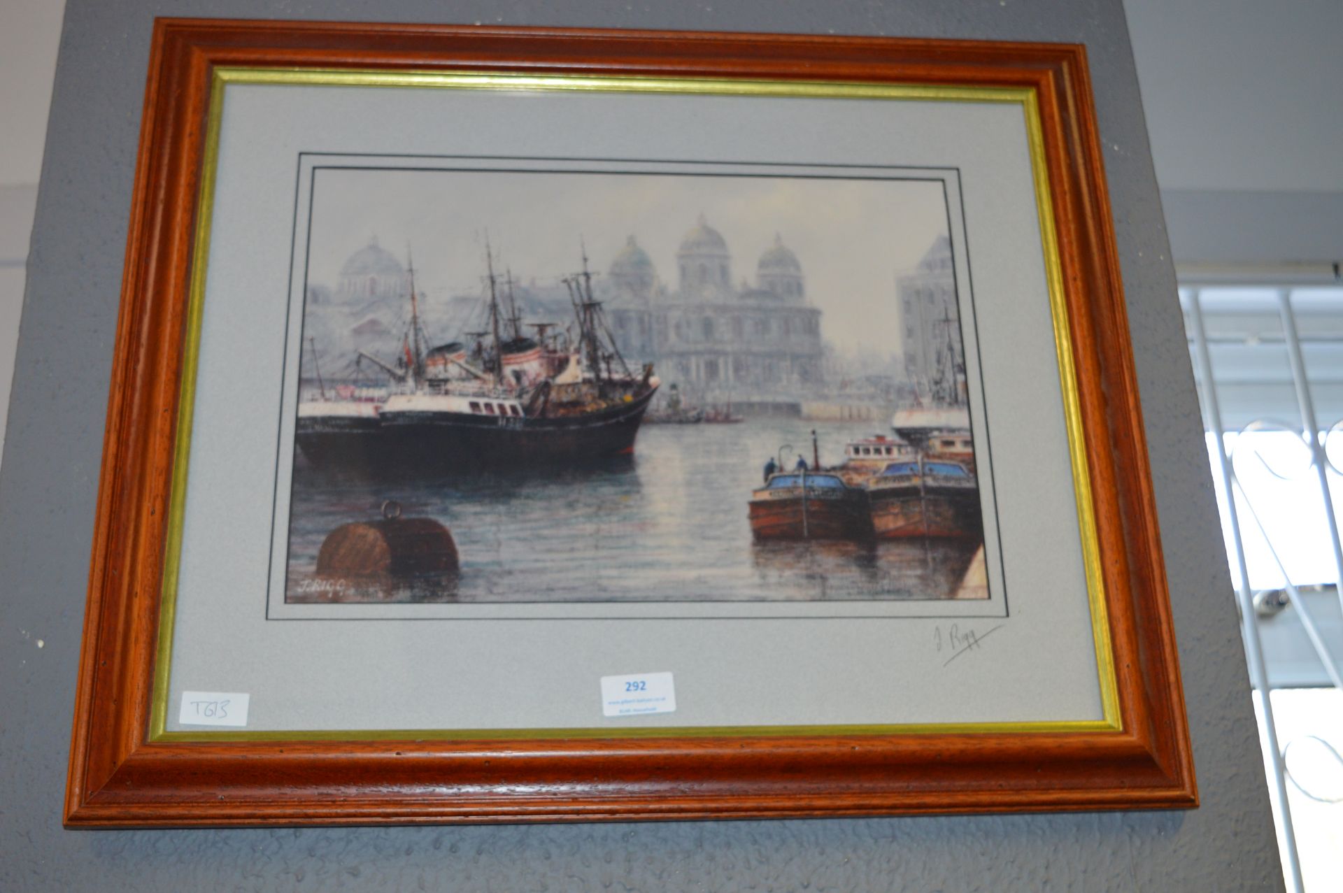 Framed Jack Rigg Print - Princes Dock, Hull