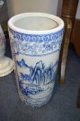 Blue & White Chinese Style Umbrella Stand