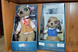 Two Meerkat Soft Toys - Yakov and Bogdan
