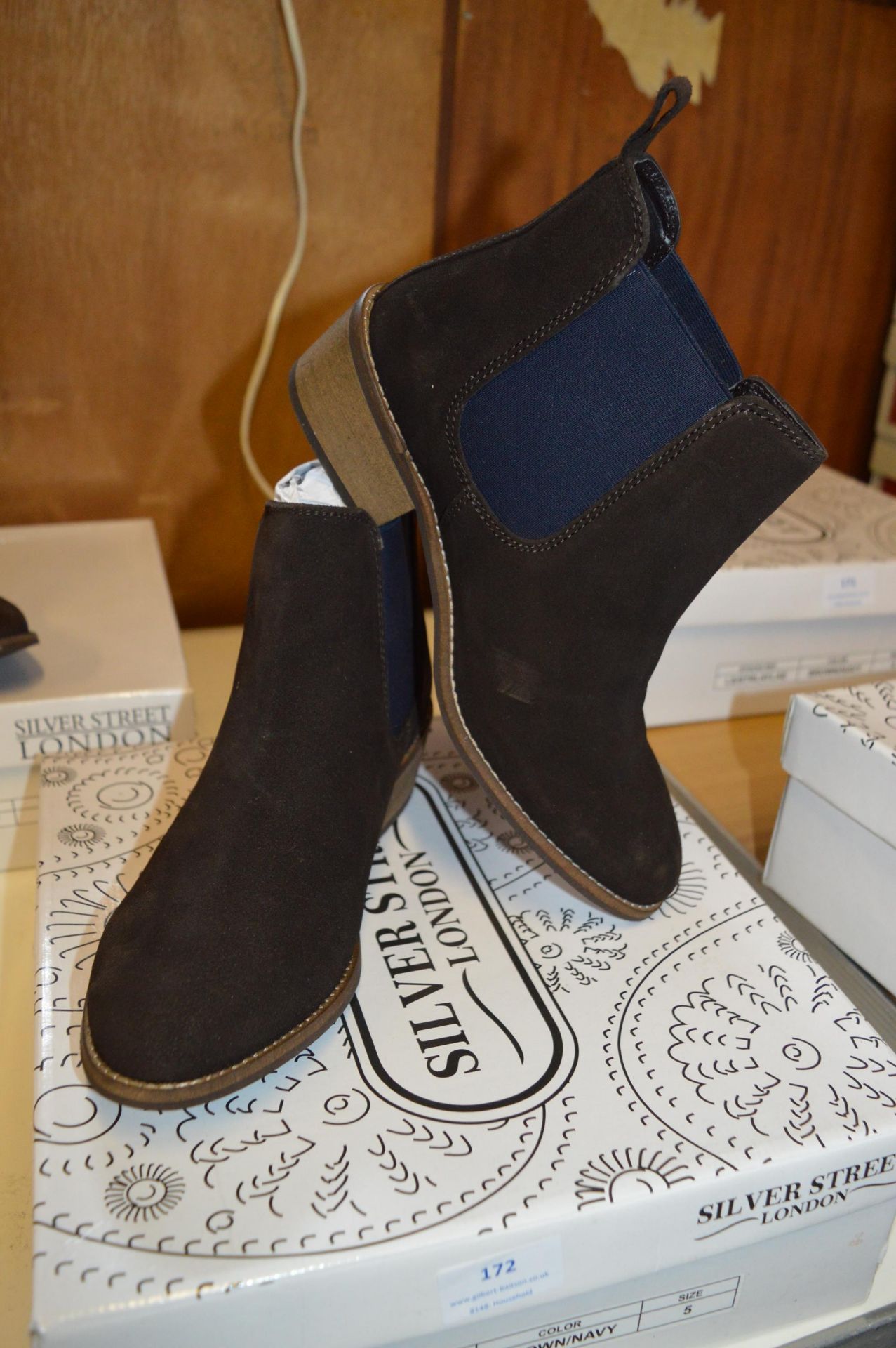 Silverstreet Ladies Ankle Boots (Bown/Navy) Size: