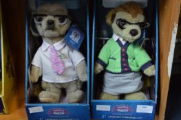 Two Meerkat Soft Toys - Sergei and Alexander