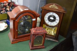 Three Mantel Clocks