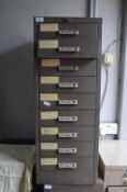 Nine Drawer Metal Filing Cabinet