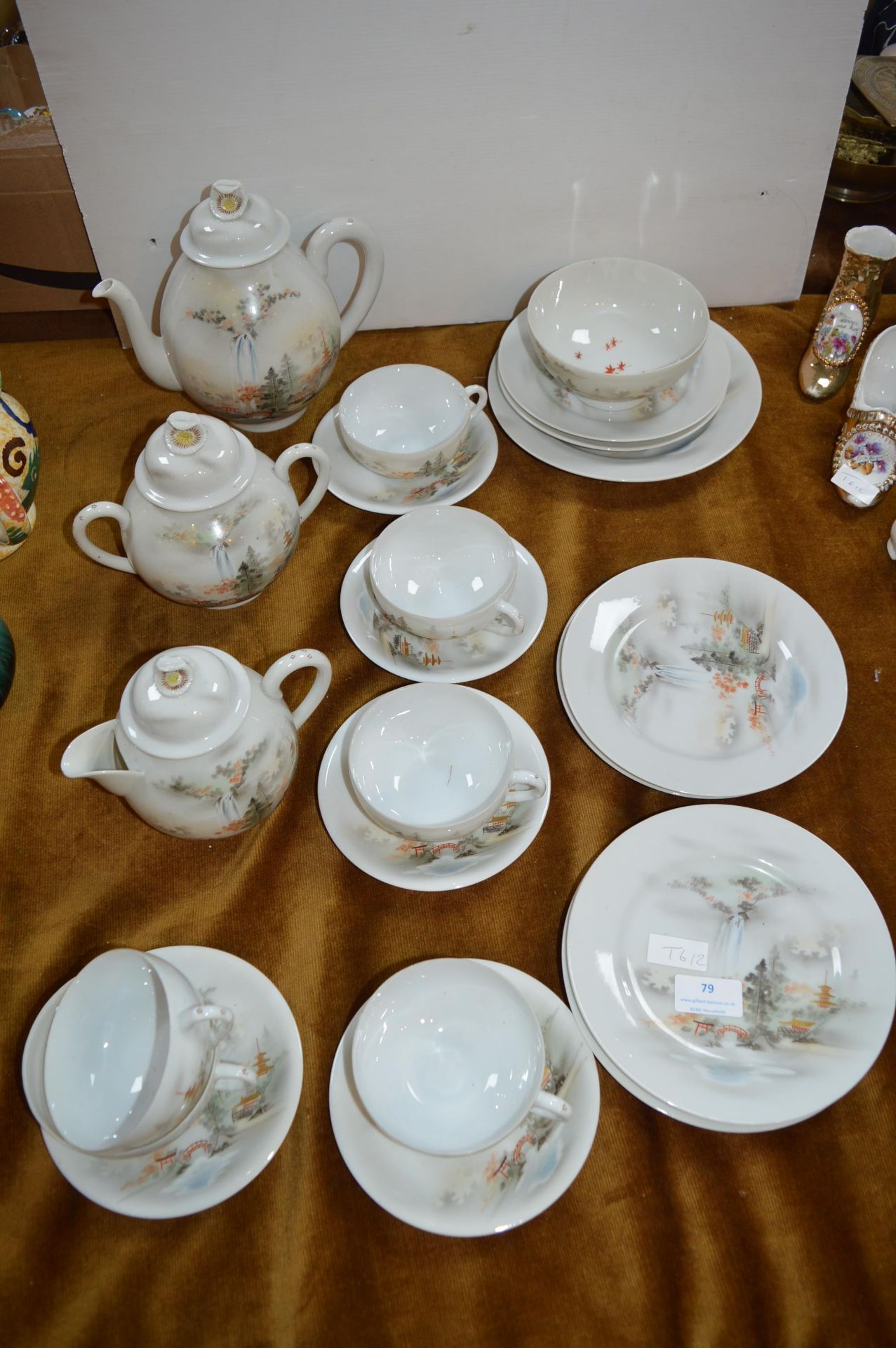 Japanese Eggshell China Tea Set 22 Pieces