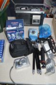 Lumix Digital Camera, Tripods, Radio, etc.