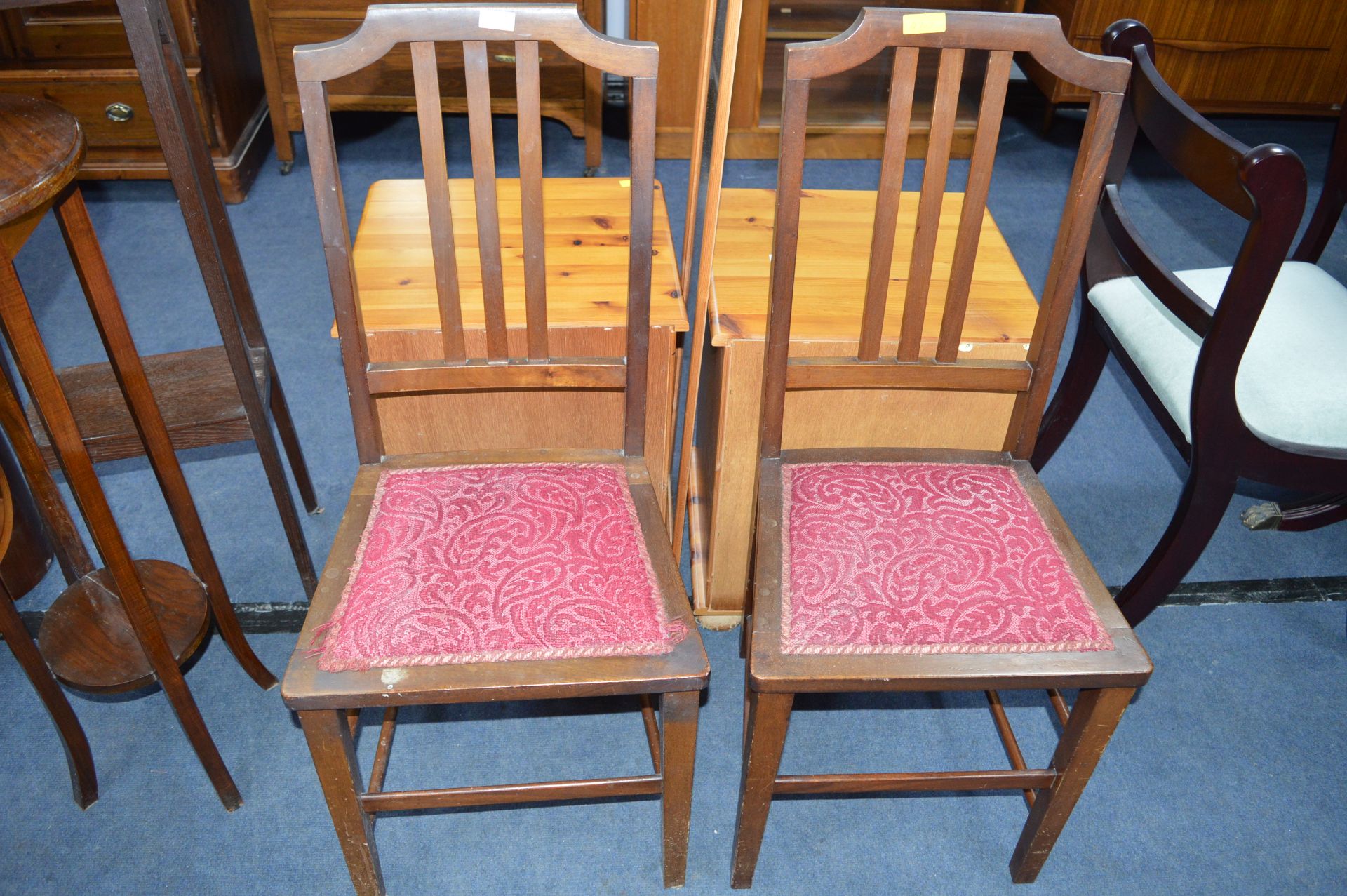Two Upholstered Bedroom Chairs