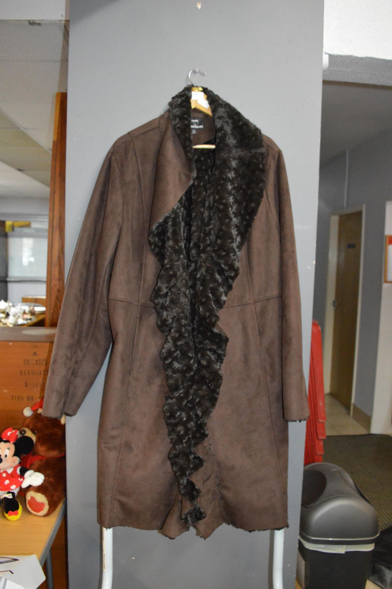 Dennis Basso Synthetic Sheepskin Coat Size: XXXL