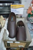 Size: 7 Brown Slipper and a Sock Aid