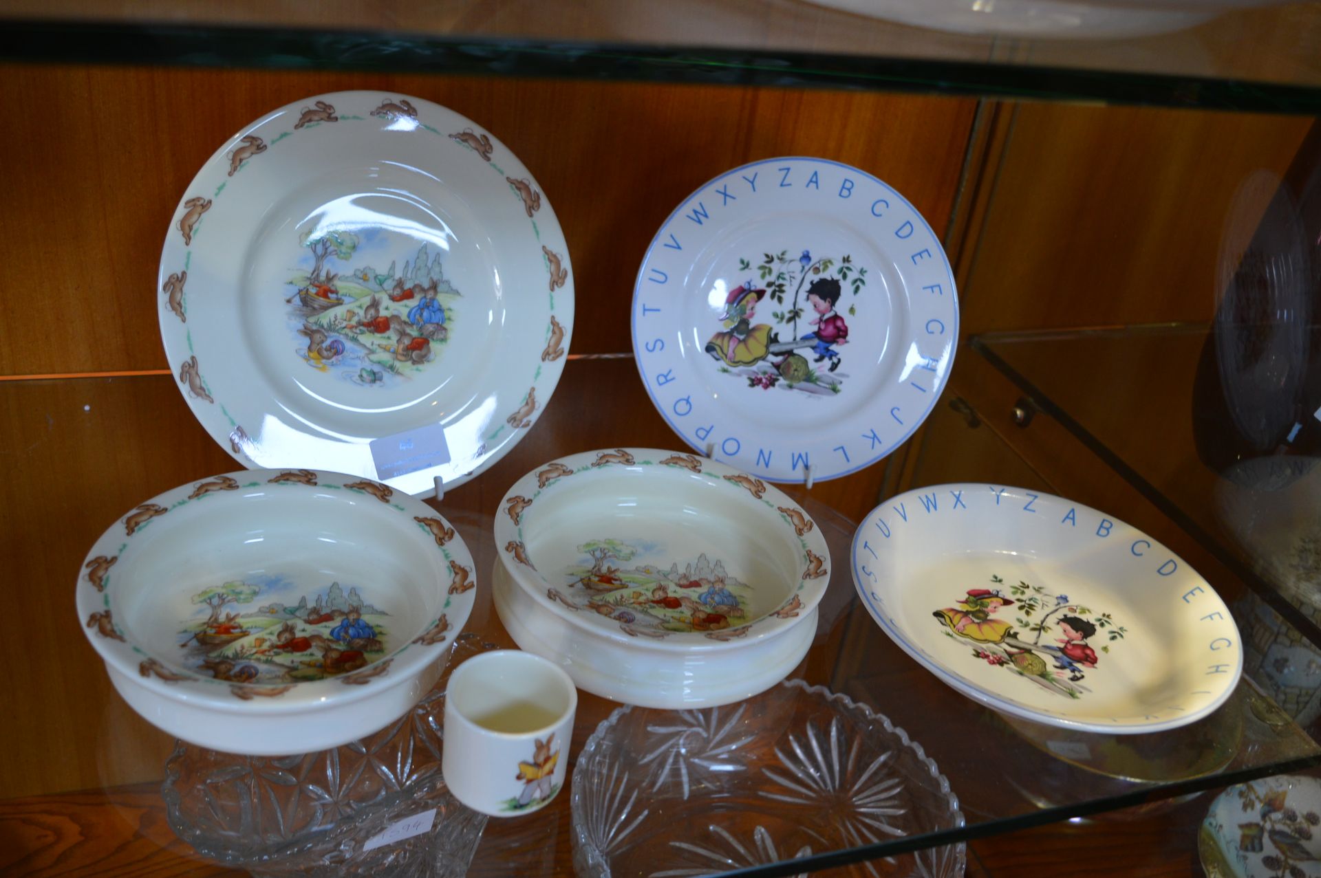 Royal Doulton Bunnykins Breakfast Dishes, Plates and Lord Nelson Alphabet Plates