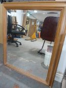 *Pine Framed Bevelled Edge Mirror 63x73cm