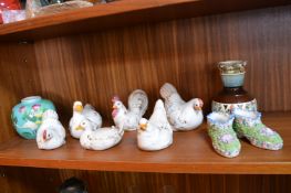 Pottery Chickens, etc.