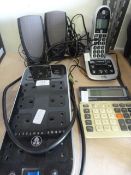 *Computer Extension Lead, Phione, Speakers and a Calculator