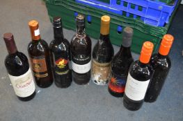 Eight Bottles of Assorted Wine