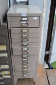 Fifteen Drawer Metal Filing Cabinet