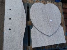 *Large Heart Shaped Headstone with Base