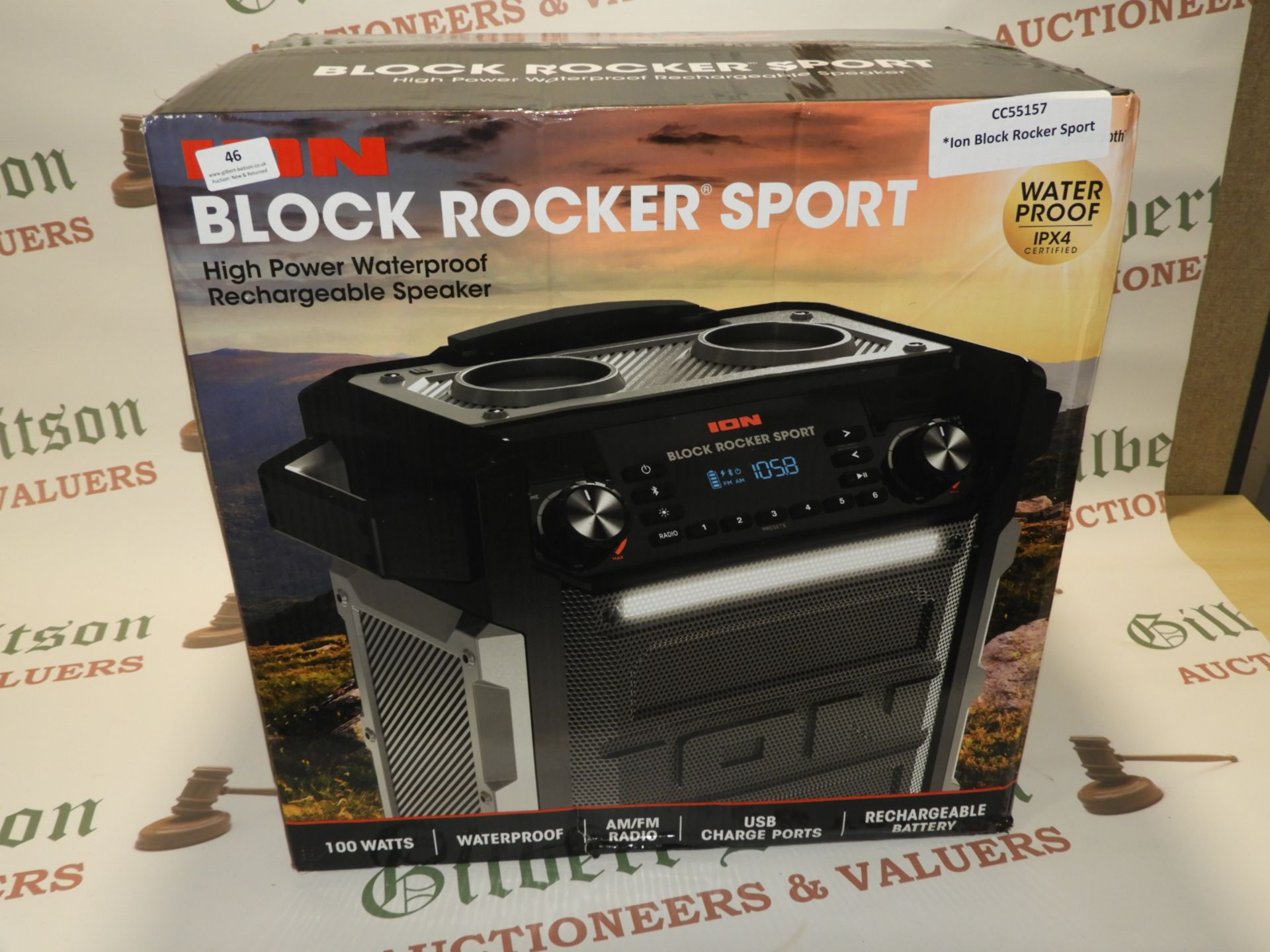 *Ion Block Rocker Waterproof Bluetooth Speaker