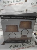 *Steel Halo Table Lamps 2pk