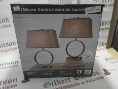 *Steel Halo Table Lamps 2pk