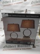 *Steel Halo Table Lamps 2pk