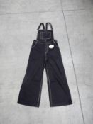 *13 Lindy Bop Leigh Black Dungarees Size: 18