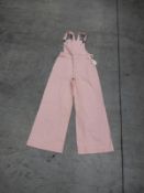 *7 Lindy Bop Leigh Pink Dungarees Size: 12