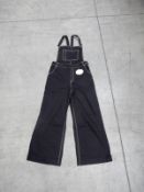 *10 Lindy Bop Leigh Black Dungarees Size: 16