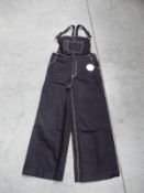 *10 Lindy Bop Leigh Black Dungarees Size: 16