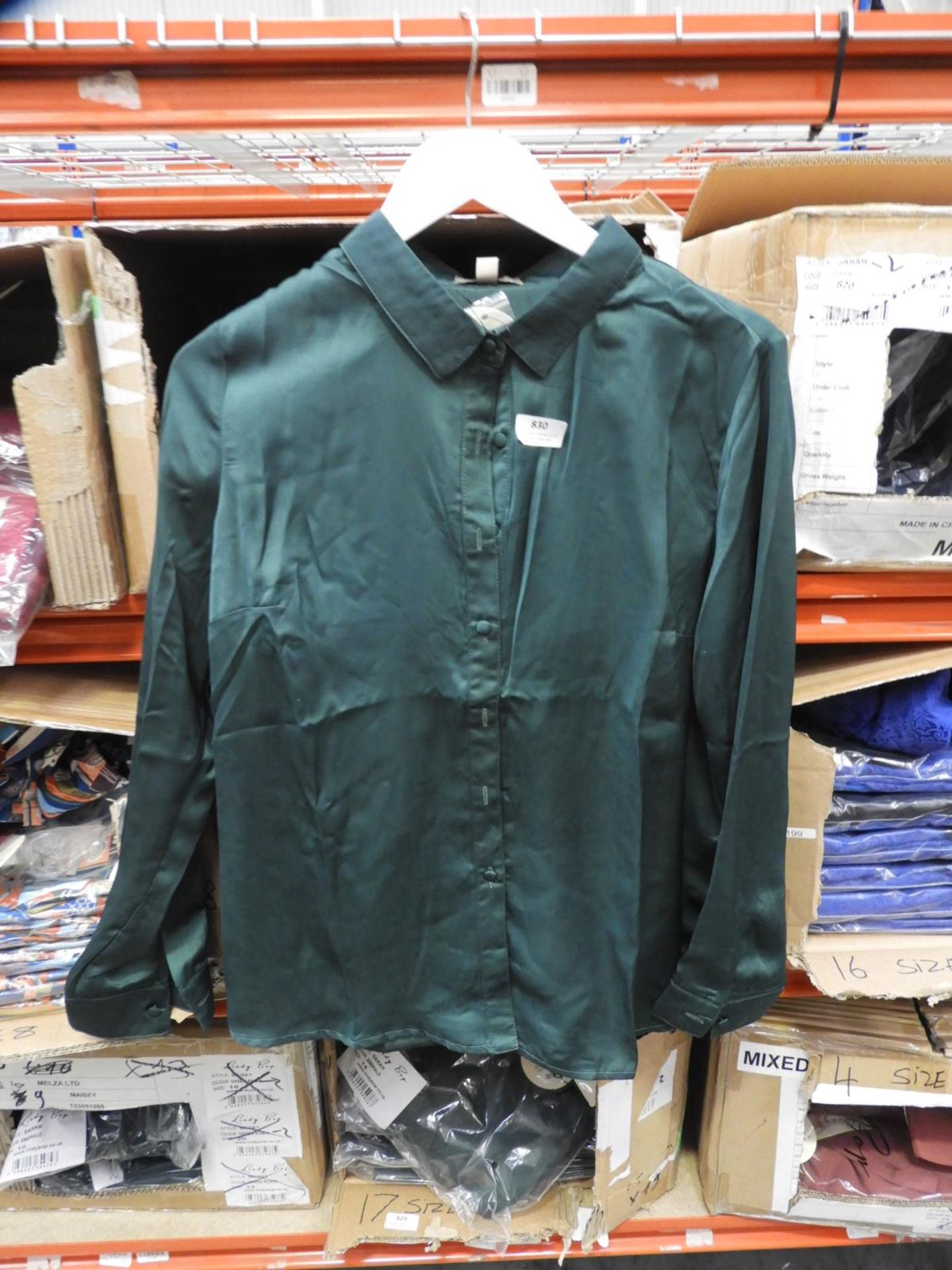 *9 Lindy Bop Sarah Vintage Blouse (Emerald) Size: