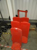 *Five Fire Extinguisher Stands & Safety Tension Barrier