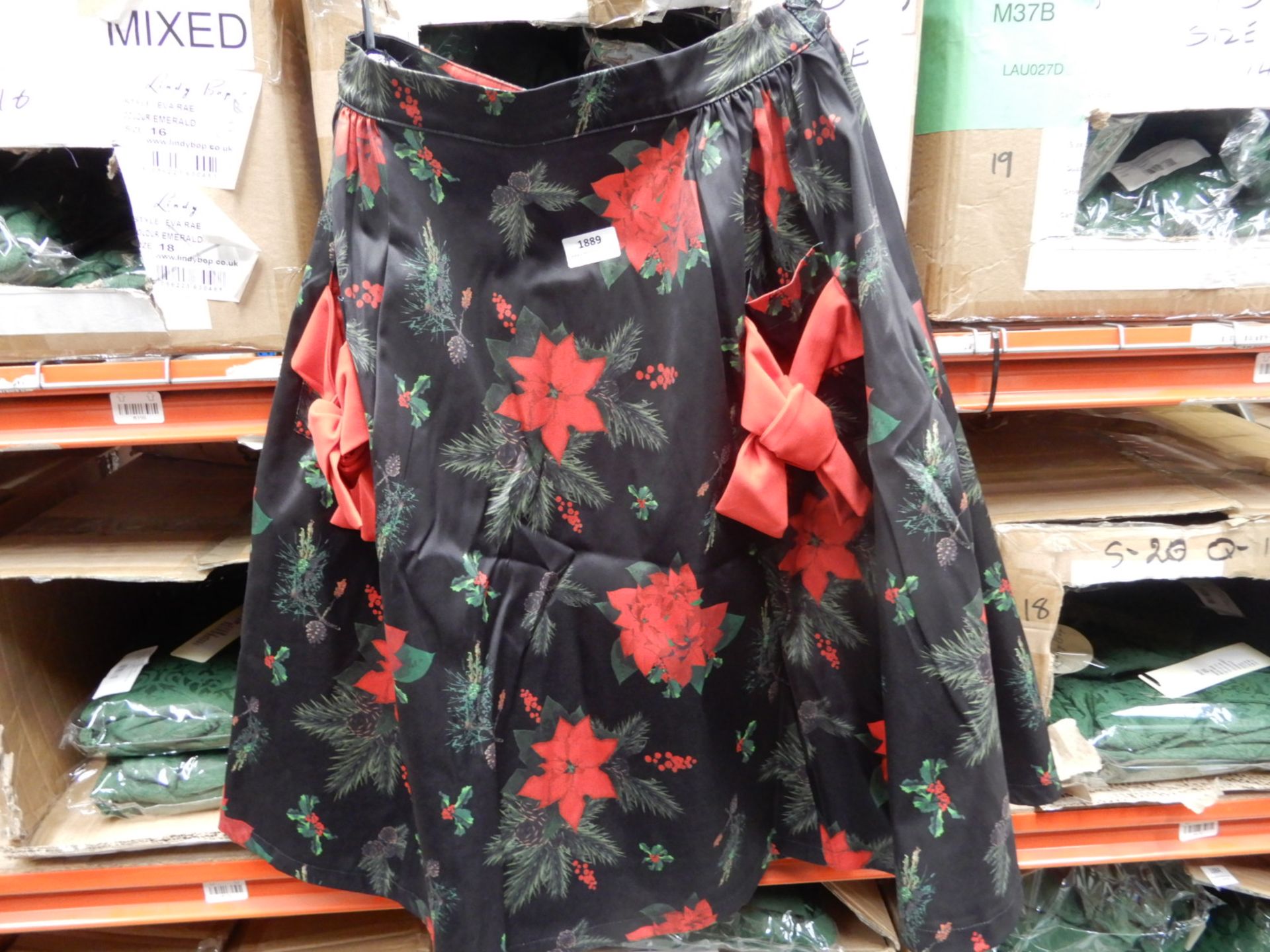 *5 Size: 16 Lovi Poinsettia Floral Skirts