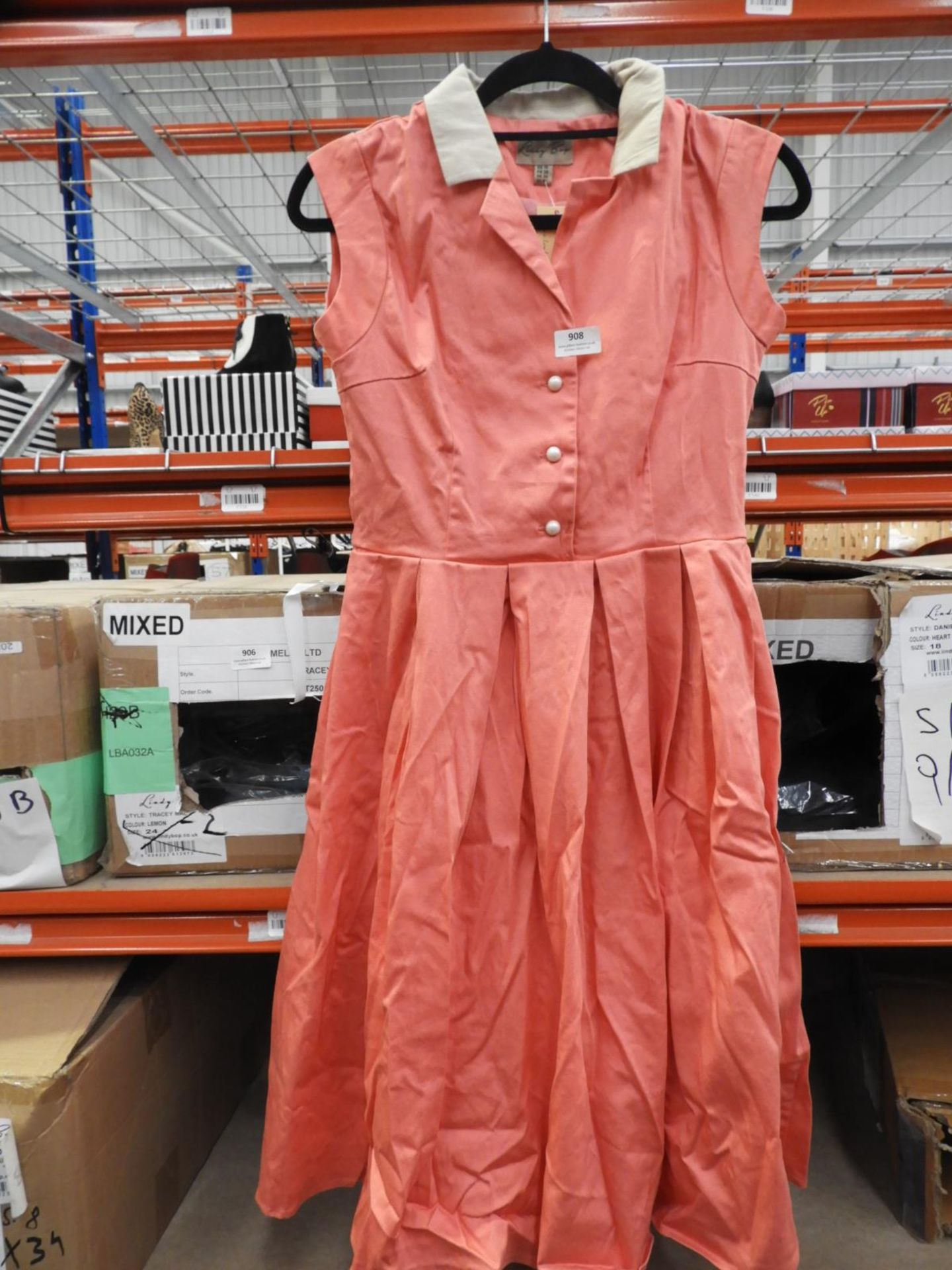 *2 Size: 10 Coral Coloured Vintage Style Dresses