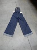 *8 Leigh Indigo Denim Dungarees Size: 16