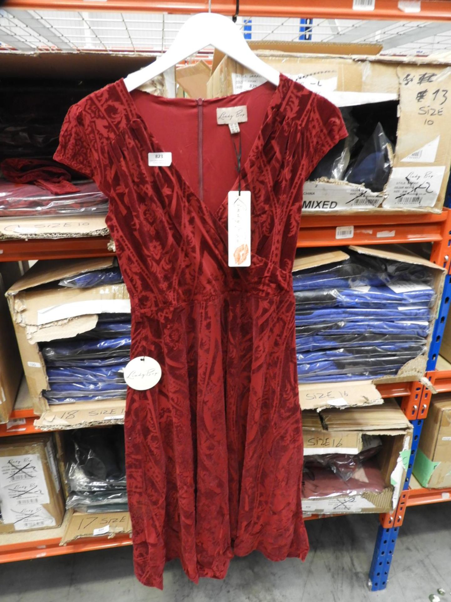 *2 Lindy Bop Dawn Vintage Style Dresses (Burgundy