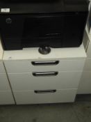 *Stand Alone Three Drawer Mobile Drawer Unit with Combination Lock