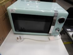 *Retro Style Microwave Oven - Blue