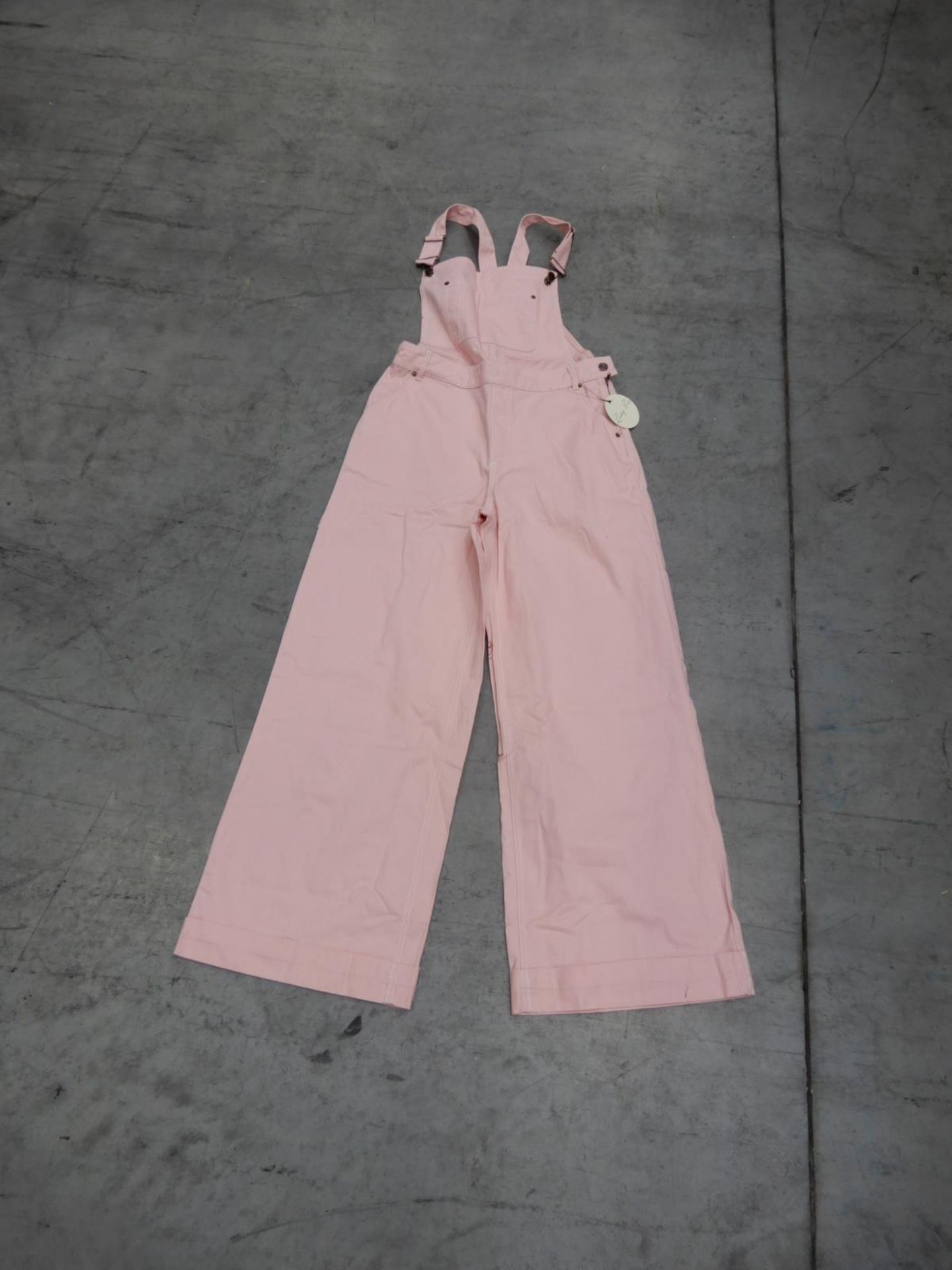*13 Lindy Bop Leigh Pink Dungarees Size: 16