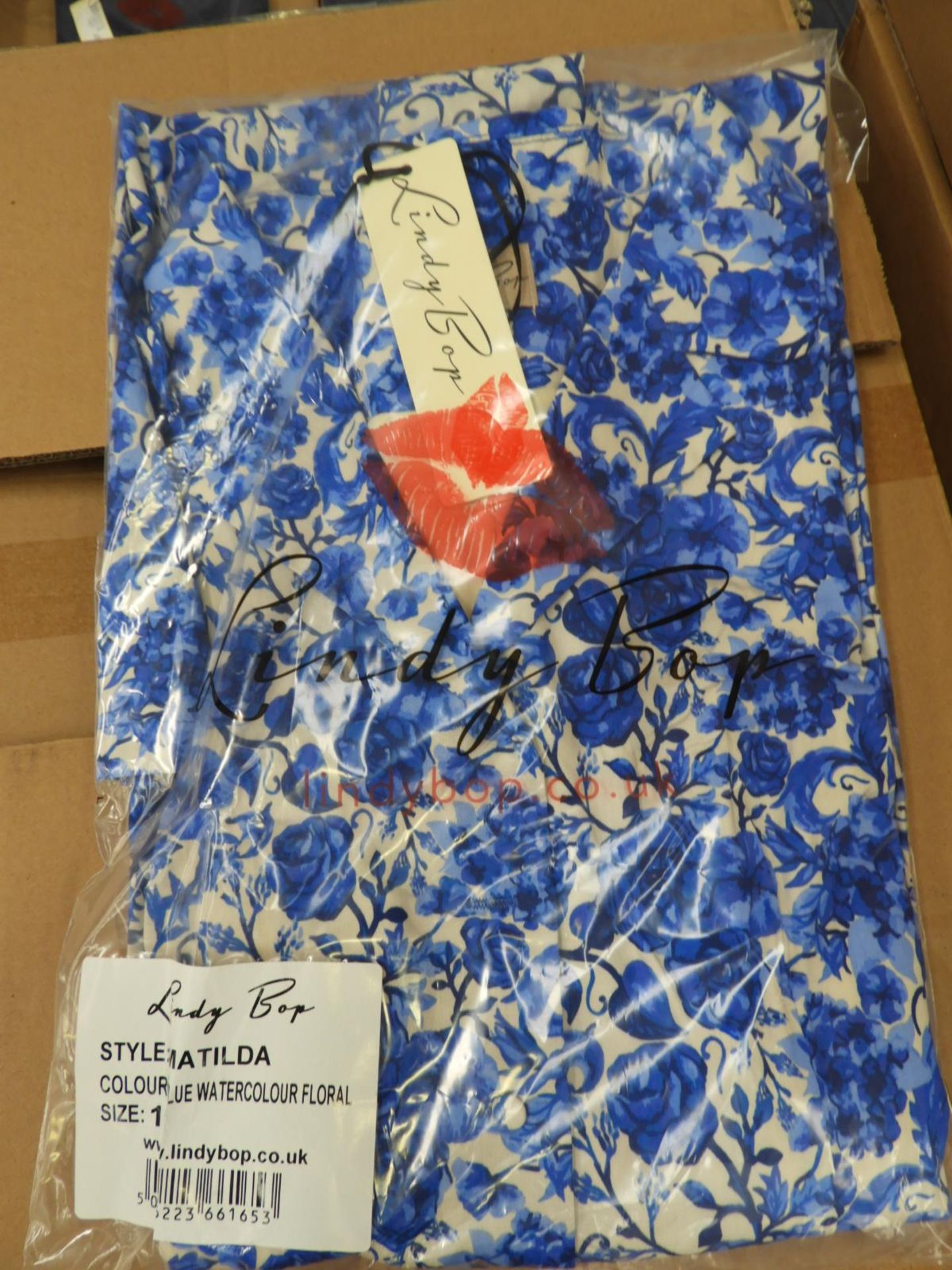 *22 Size: 14 Matilda Blue Watercolour Floral Dress