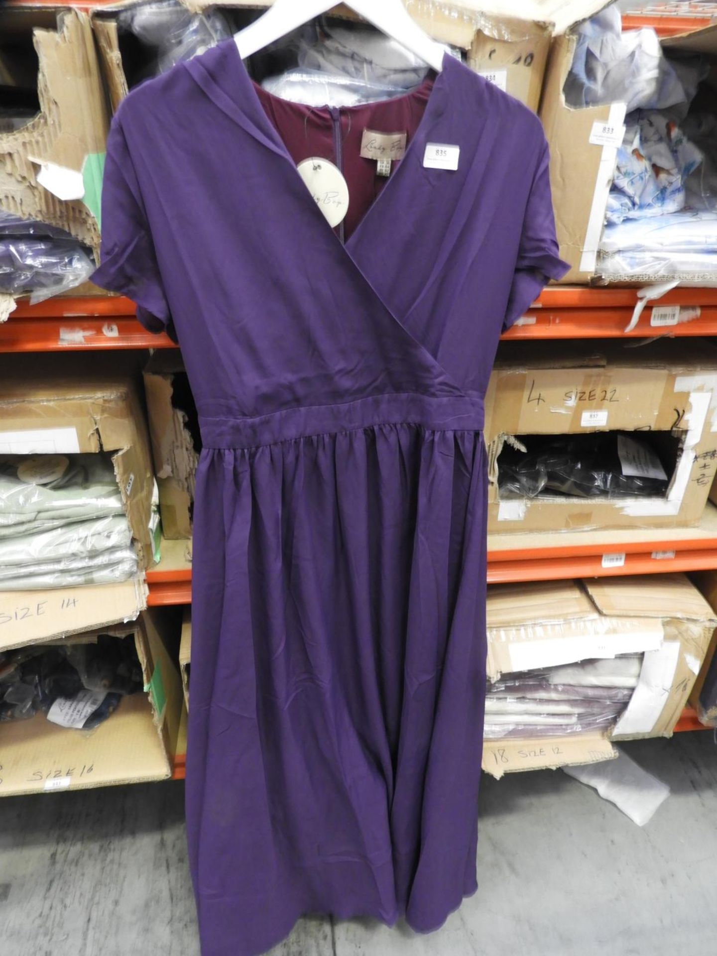 *13 Aisling Vintage Style Dress (Dark Purple) Size